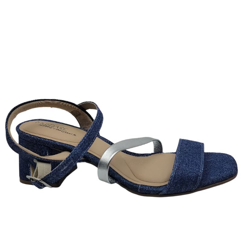 Modare tecido jeans glam metaliz
