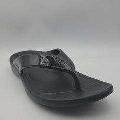 Aetrex Maui Womens black gloss