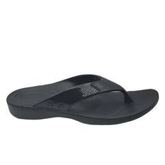 Aetrex Maui Womens black gloss