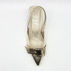 Queen eliz champagne pin