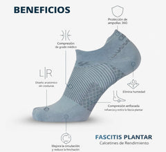OS1 st Plantar Fascitis Socks No Show Black#L