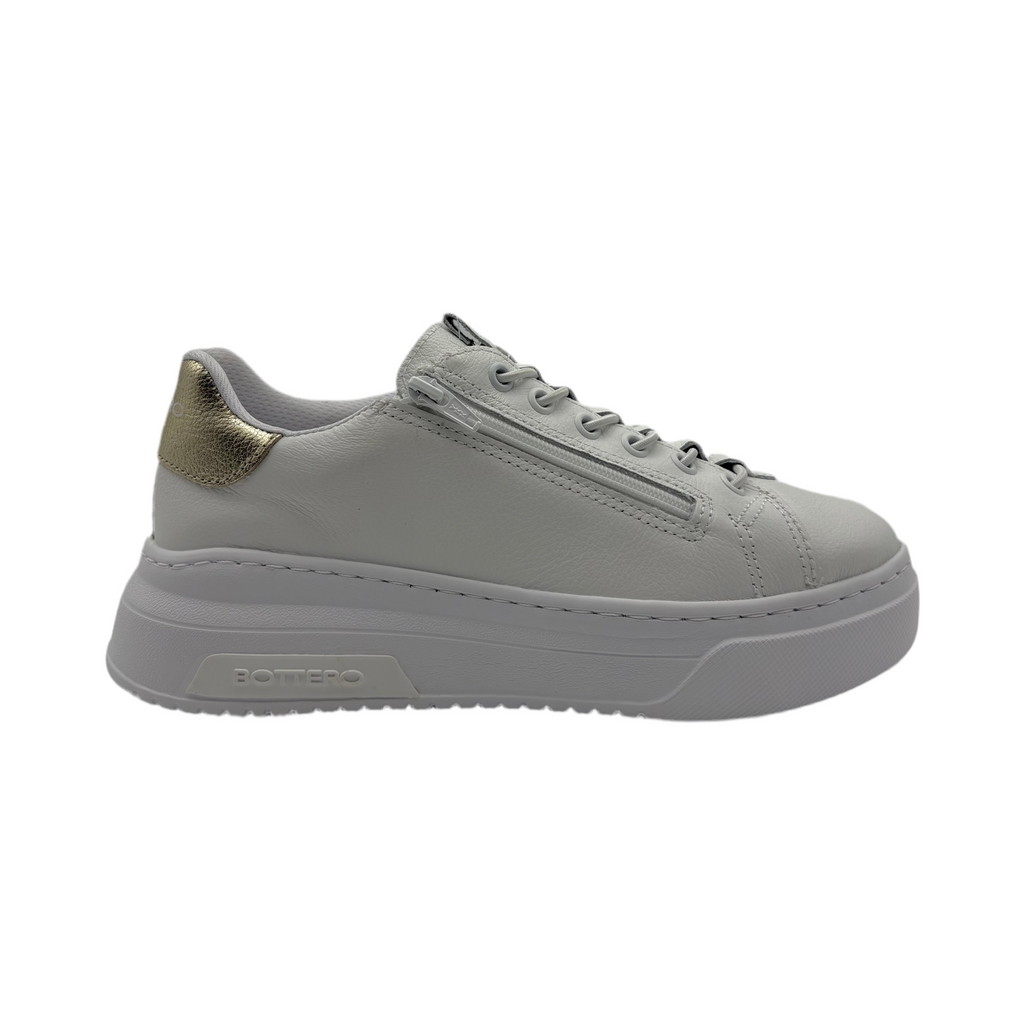 Bottero napa tenis blanco dorado
