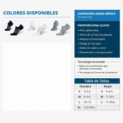 OS1 st Plantar Fascitis Socks No Show Black#L