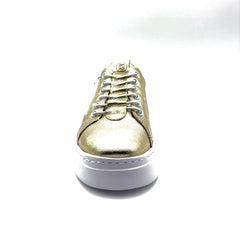 Bottero couro napa tenis blanco dorado